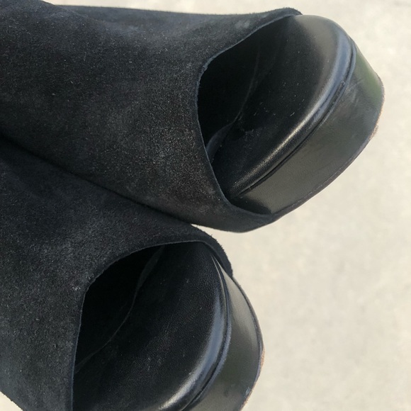 AllSaints Suede Peep Toe Side Buckle Slingback 5’ - Picture 8 of 8